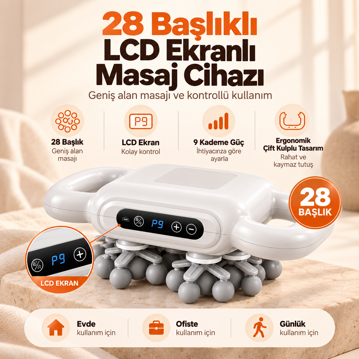 28 Başlıklı Tüm Vücut Masaj Cihazı